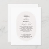 Papier BUDGET BILINGUE À double face Mariage Blanc Beige (Devant / Derrière)