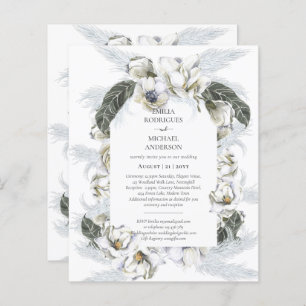 Papier BUDGET BILINGUE À double face Mariage blanc floral