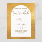 Papier BUDGET Bilingue Espagnol Anglais Boda Mariage (Dos)