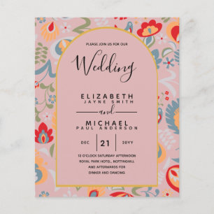Papier BUDGET Bilingue Espagnol Anglais Mariage