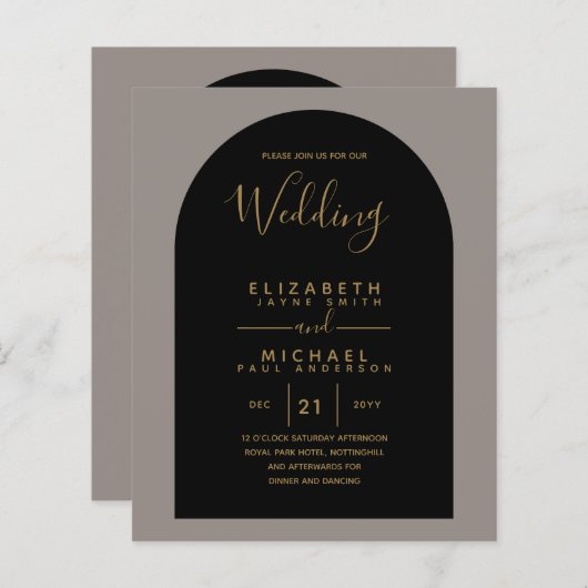 Papier BUDGET Bilingue Espagnol Boda Anglais Mariage (Devant / Derrière)