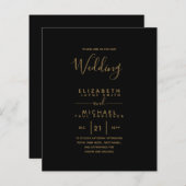 Papier Budget Bilingue Espagnol BODA Anglais Mariage (Devant / Derrière)