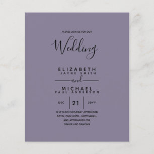 Papier Budget Bilingue Espagnol BODA Anglais Mariage