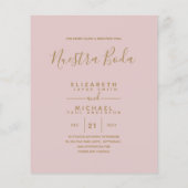 Papier Budget Bilingue Espagnol BODA Anglais Mariage (Dos)