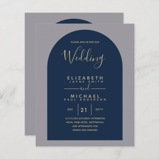 Papier BUDGET Bilingue Espagnol Boda Anglais Mariage (Devant / Derrière)