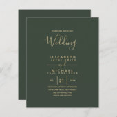 Papier Budget Bilingue Espagnol BODA Anglais Mariage (Devant / Derrière)