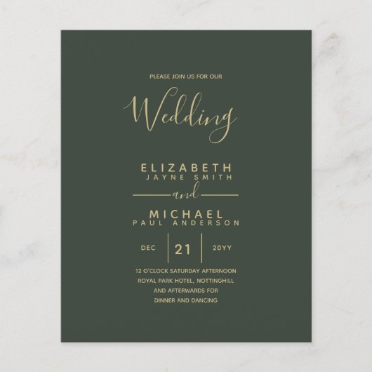 Papier Budget Bilingue Espagnol BODA Anglais Mariage (Devant)