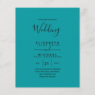 Papier Budget Bilingue Espagnol BODA Anglais Mariage