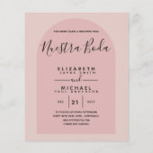 Papier BUDGET Bilingue Espagnol Mariage Anglais Mariage (Dos)