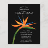 Papier Budget Bird of Paradise Couples Invitations de dou (Devant)