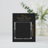 Papier Budget Birthday Invitation Black And Gold (Debout devant)