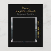 Papier Budget Birthday Invitation Black And Gold (Devant)