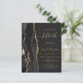 Papier Budget Black Agate Gold 50th Anniversary Party (Debout devant)