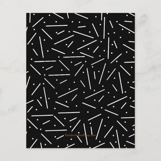 Papier Budget Black and Gold 50th Birthday Invitations (Dos)