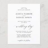 Papier Budget Black and White Photo Invite (Devant)