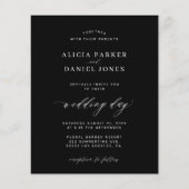 Papier Budget Black and White Photo Invite (Devant)