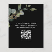 Papier Budget Black Brunch & Bubbly QR Code Invitation (Dos)