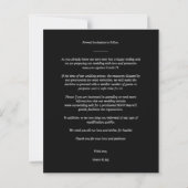 Papier Budget Black Chic Trendy Wedding Wildflowers (Dos)
