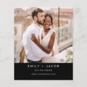 Papier Budget Black Four Photo Faire-part de mariage (Dos)