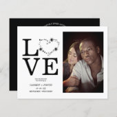 Papier Budget Black Funny Floral Love Coeur Personnalisé (Devant / Derrière)