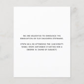 Papier Budget Black Gold 2024 Faire-part de graduation (Dos)