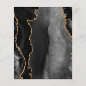 Papier Budget Black Gold Agate 21e anniversaire Invitatio (Dos)