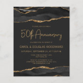 Papier Budget Black Gold Agate Dark 50th Anniversary (Devant)