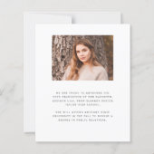 Papier Budget Black Gold Agate Photo Grad Faire-part (Dos)