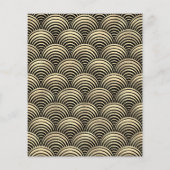 Papier Budget Black Gold Art Déco Faire-part de mariage (Dos)