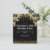 Papier Budget Black Gold Balloon Parties scintillant Tout (Debout devant)