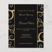 Papier Budget Black Gold Corporate Party Invitation (Devant)