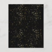 Papier Budget Black Gold Floral 50e anniversaire Mariage (Dos)