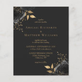 Papier Budget Black Gold Floral Dark Mariage (Devant)