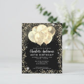 Papier Budget Black Gold Glam Parties scintillant Balloon (Debout devant)