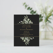 Papier Budget Black Gold Invitation photo Mariage (Debout devant)