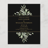 Papier Budget Black Gold Invitation photo Mariage (Devant)