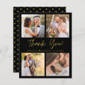 Papier Budget Black Gold Mariage Merci 4 Photo (Devant / Derrière)