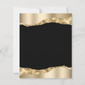 Papier Budget Black Gold Mirror 50th Anniversary Invite (Dos)