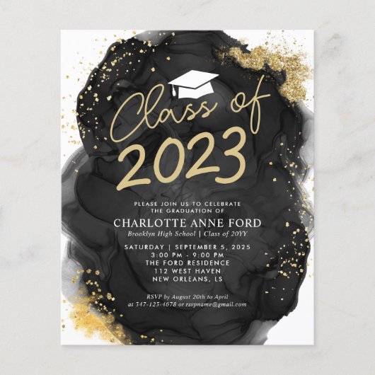 Papier Budget Black Gold Parties scintillant Alcool Enk G (Devant)