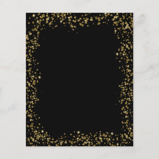 Papier Budget Black Gold Parties scintillant Balloon N'im (Dos)