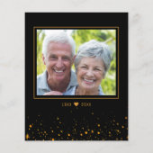 Papier Budget Black & Gold Photo Invitation du 50e annive (Dos)