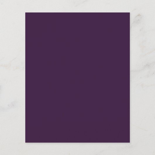 Papier Budget Black Gold Purple Floral Enregistrer la dat (Dos)