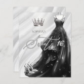 Papier Budget Black Parties scintillant robe douce 16 Inv (Devant / Derrière)