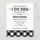 Papier BUDGET Black Plaid I DO BBQ Engagement Party (Devant)