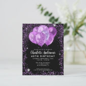 Papier Budget Black Purple Glam Parties scintillant Ballo (Debout devant)