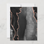 Papier Budget Black Rose Gold Agate Dark Enregistrer la d (Dos)