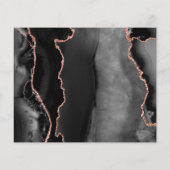 Papier Budget Black Rose Gold Agate Dark Enregistrer la d (Dos)