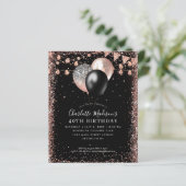 Papier Budget Black Rose Gold Parties scintillant Balloon (Debout devant)
