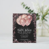 Papier Budget Black Rose Gold Parties scintillant Balloon (Debout devant)