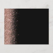 Papier Budget Black Rose Gold Parties scintillant Enregis (Dos)